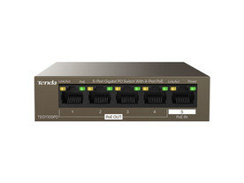 5 портов Layer 2 PoE суич оптимизиран за системи за видеонаблюдение, TEG1105PD